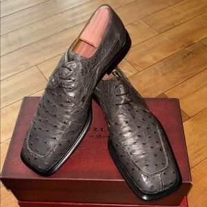 Mezlan Platinum Split-toe Lace Up Shoes